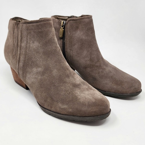 Blondo Booties Women's 8.5M Villa Taupe Waterproof Ankle Side Zip Lined Comfort - Picture 2 of 12